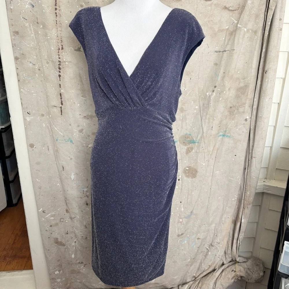 ralph lauren metallic sheath dress Silver Metallic Dress by Lauren Ralph Lauren